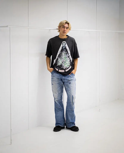 SAINT Mxxxxxx × Jamie Reid SS T-SHIRT / VOTE F LIGHT / BLACK