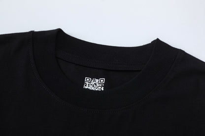 Slogan Bubble Letter Graphic Tee Purple Print Oversized Black Cotton Streetwear Casual Summer T-Shirt | Purple Lean