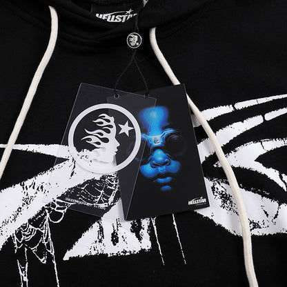 Hellstar Skate Crosshair Logo Hoodie 'Black'
