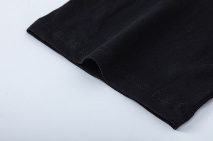 Graphic Slogan Patch Label Tee Streetwear Y2K Oversized Black Cotton Casual Summer T-Shirt | Syrup Tag