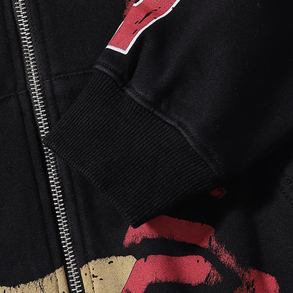 Vale Forever “Devil's Advocate” Zip-Up Hoodie – Black/Red