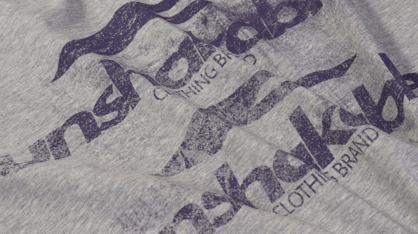 Unshakable Triple Logo Distressed Print Oversized Tee Vintage Washed Streetwear Short Sleeve T-Shirt