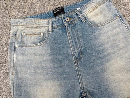 ERD Enfants Riches Deprimes Distressed Flare Jeans Washed Slash Burn Dye Vintage Streetwear Denim | ERD Flare