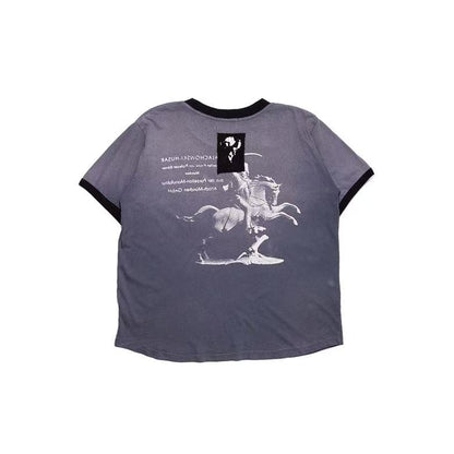 Porcelain Dog Patch Ringer T-Shirt
