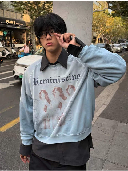 Reminiscing Raglan Graphic Sweatshirt