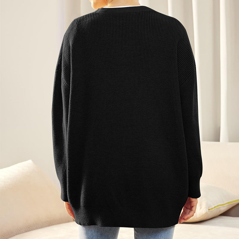 LILLUSORY Women Oversized Cardigan Sweater Fall Outfits Cloth Fashion V Neck Knit Button Front Casual Trendy Tops