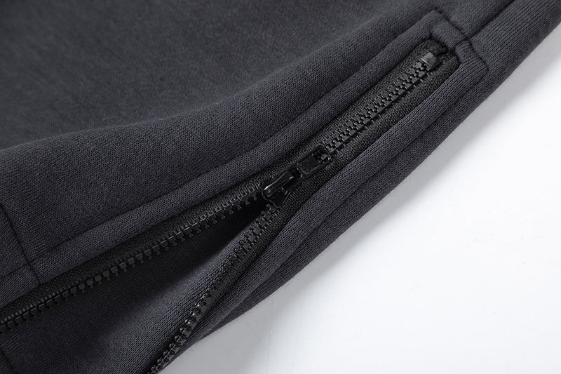 Black and charcoal graphic hoodie and joggers tracksuit set with panther print - view 5