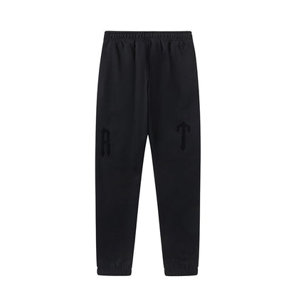 Trapstar Black and Red Graphic Hoodie and Joggers Tracksuit Set, Two Piece Streetwear Outfit