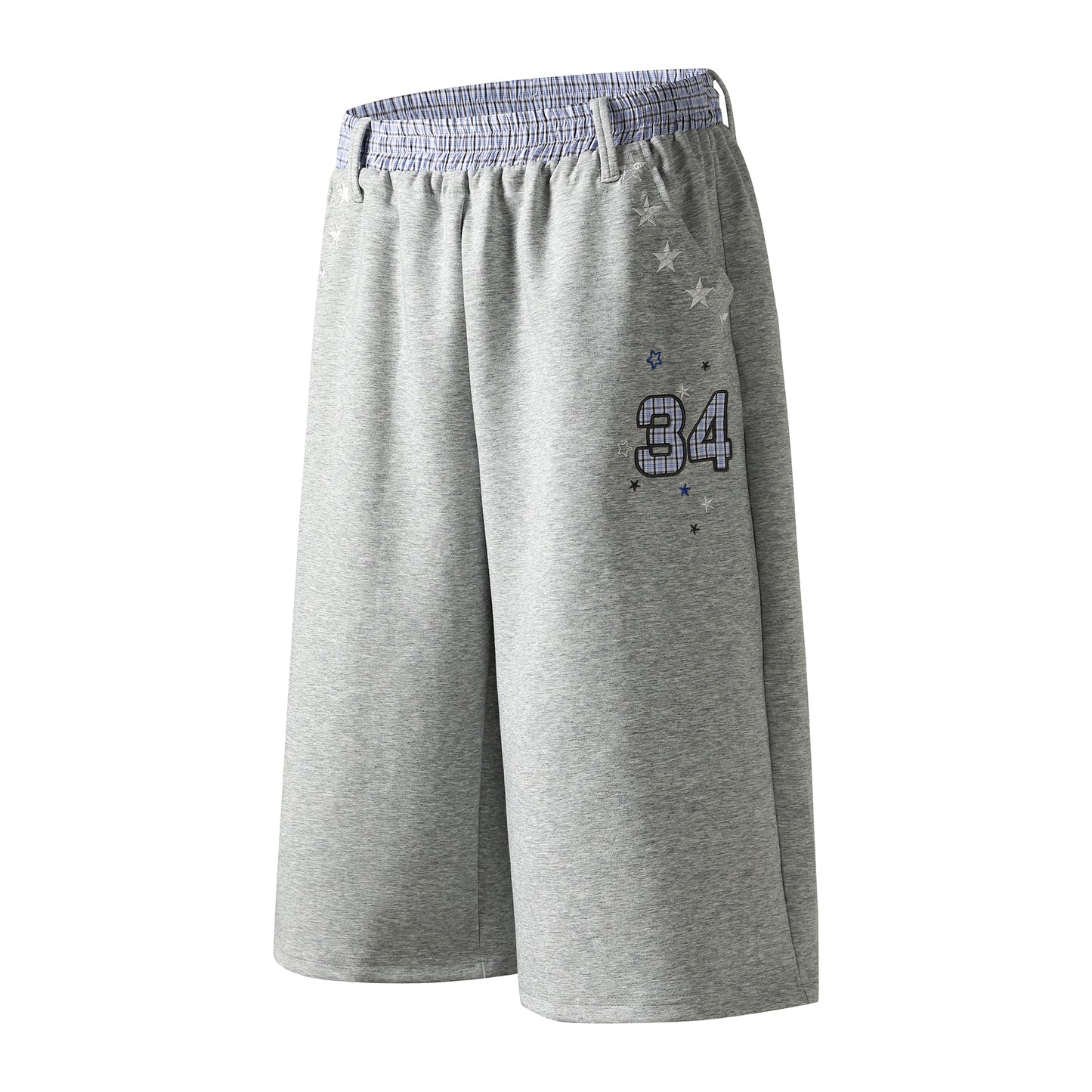 Star 34 Wide Leg Sweat Shorts - Navy Back Detail