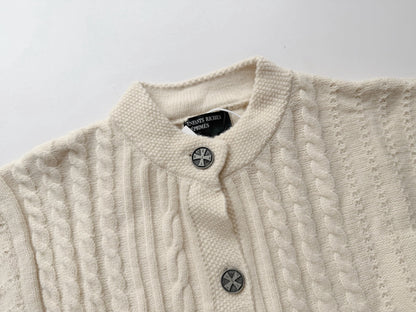 Cable-Knit Cropped Cardigan