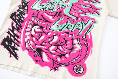 Oversized Short Sleeve Graphic Tee Dropped Shoulder Streetwear Summer Casual T-Shirt | Void Print