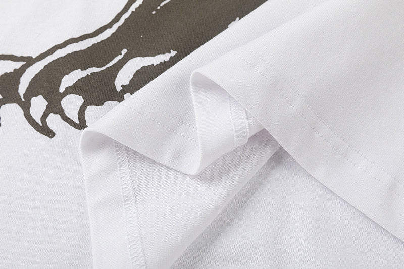 Trapstar unisex graphic T-shirt with panther print, shown in black and white - view 5