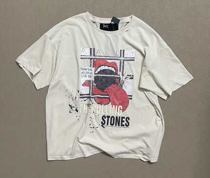 PALY Hollywood Rolling Stones Mosquito Tongue T-Shirt / Off White