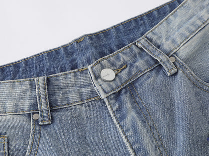 Heart Star Embroidery Patch Wide Leg Jeans Kawaii Colorful Applique High Waist Baggy Denim Pants Streetwear Barrel Trousers | Heart Scatter