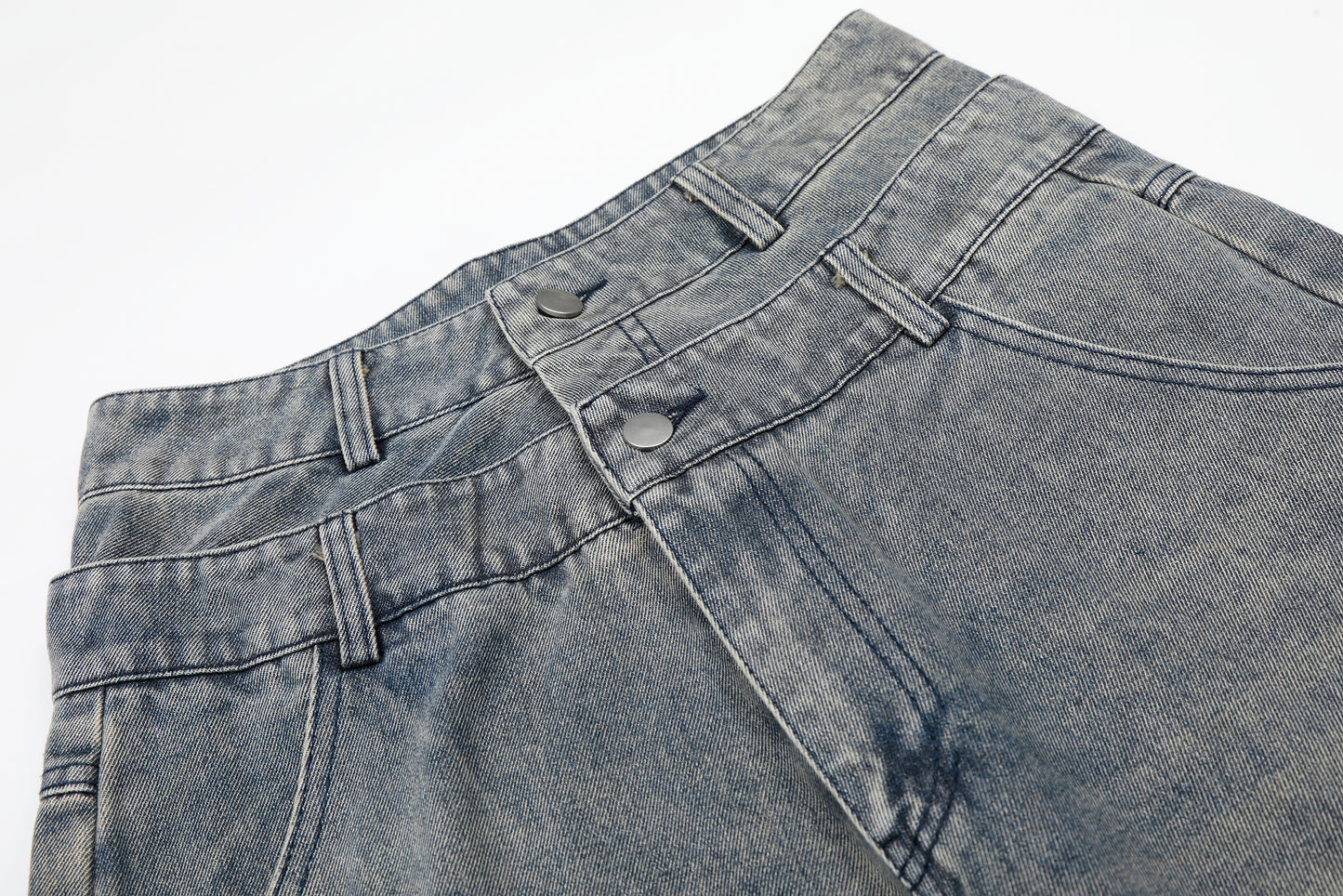 E Letter Cross Rhinestone Denim Shorts Wide Leg High Waist Washed Streetwear Summer Casual Shorts