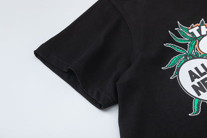 Women's Solid Black Short Sleeve T-Shirt Soft Matte Fabric Casual Loose Fit Everyday Summer Essential Tee | Noir Tee
