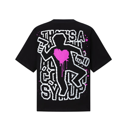 Women's Slogan Graphic Short Sleeve Tee Oversized Streetwear Casual Summer Top | Syrup Tee