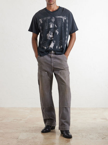 'The Little One's Parents' Distressed Printed Cotton-Jersey T-Shirt