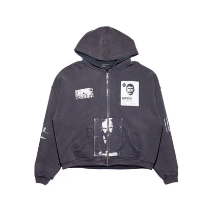 Nitsch Assemblage Zip Hoodie - Washed Black