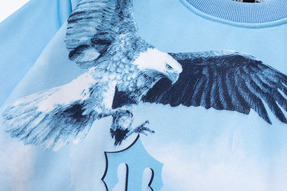 Women's Solid Sky Blue Short Sleeve T-Shirt Soft Silky Fabric Casual Loose Fit Everyday Summer Essential Tee | Sky Tee