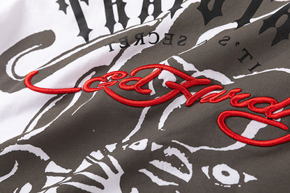 Trapstar Unisex Graphic T-Shirt, Panther Print Crew Neck Streetwear Tee