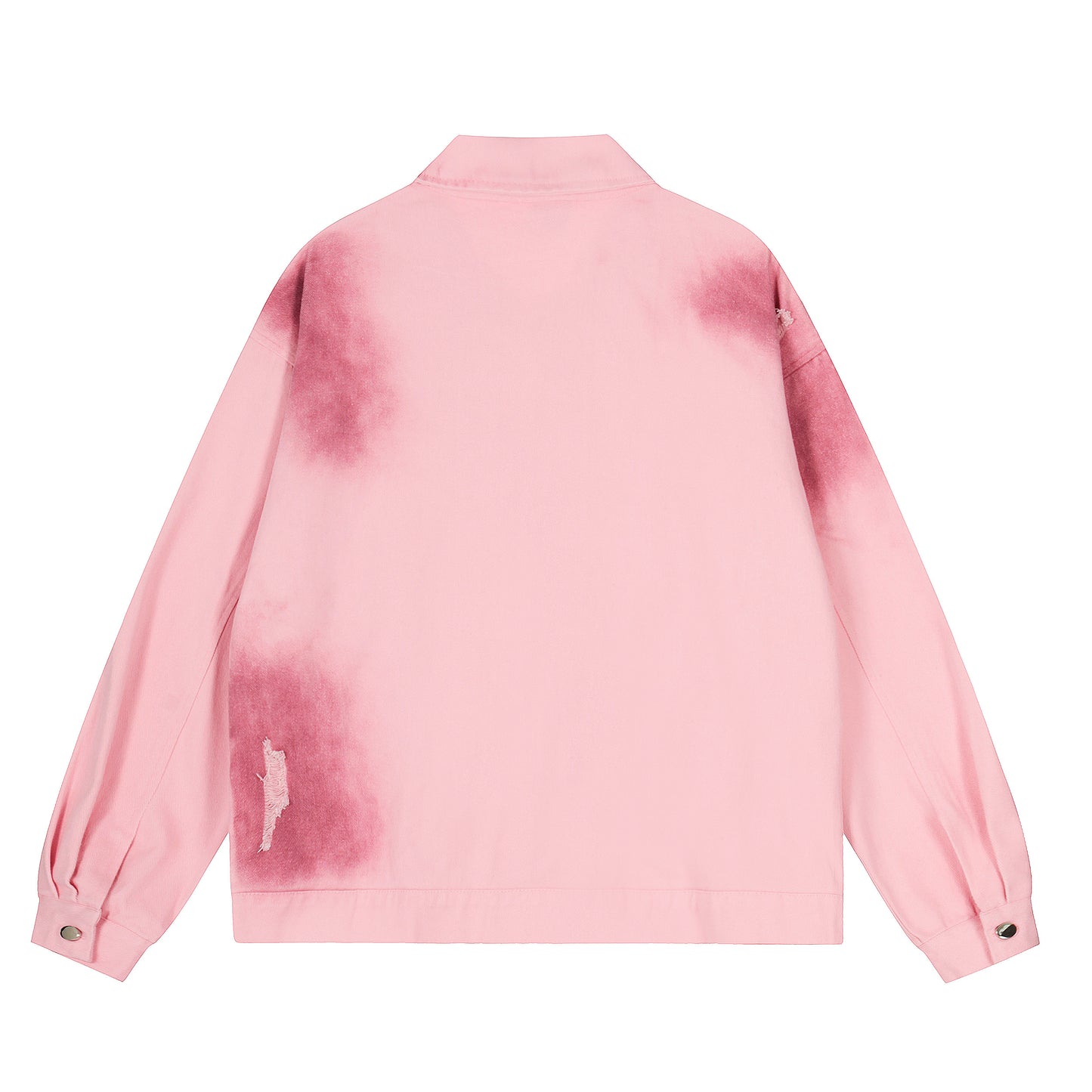 Dreamy Graffiti Charm Zip Jacket - Pink Front Detail