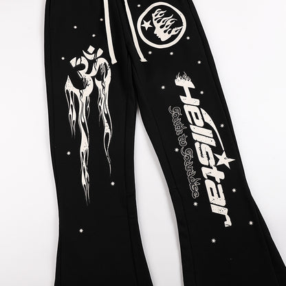 Hellstar Records Yoga Flared Sweatpants 'Black'