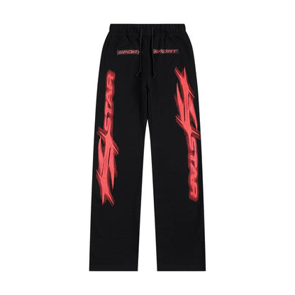Hellstar Sport Logo Hoodie & Sweatpants Set 'Black/Red'