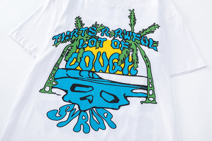 Women's Slogan Graphic Short Sleeve Tee Oversized Streetwear Casual Summer Top | Lean Tee