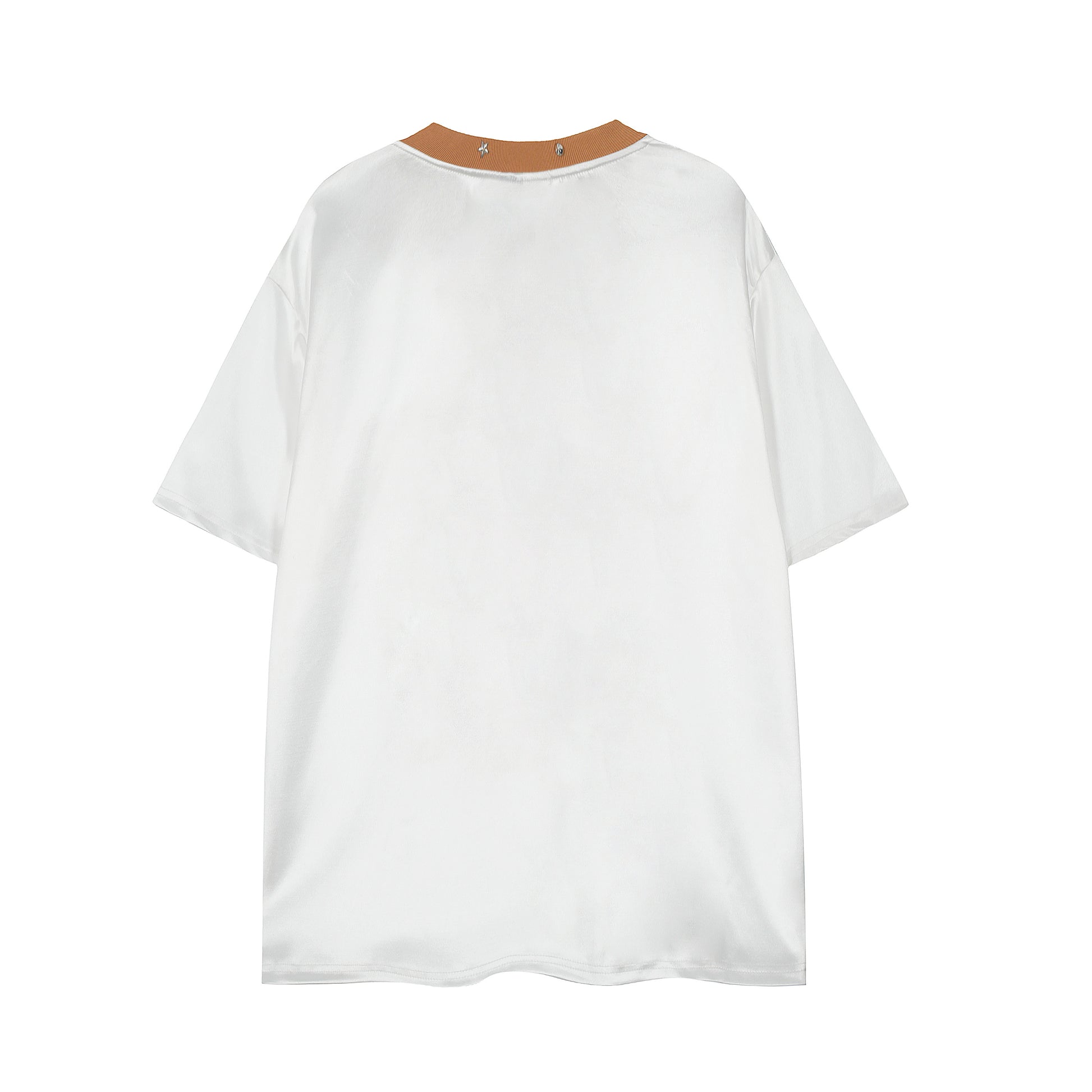 Seveers Cat Dog Print V-Neck Tee - White Back
