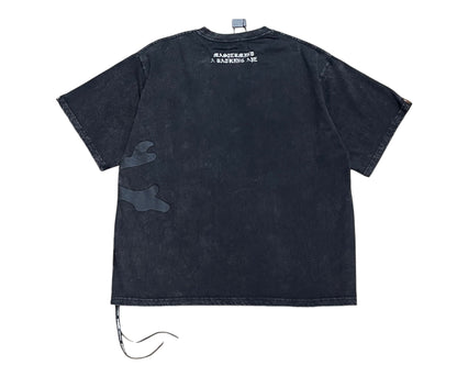 LEATHER STA PATCH SKULL RELAXED FIT TEE
