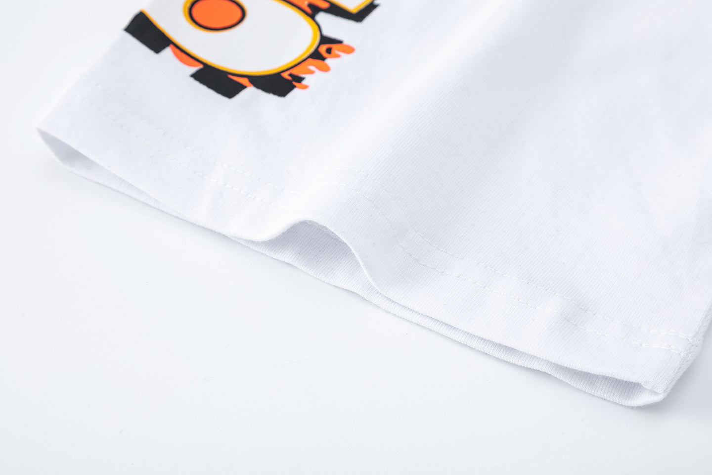 White unisex graphic T-shirt with colorful racing car print on the front and back - view 6