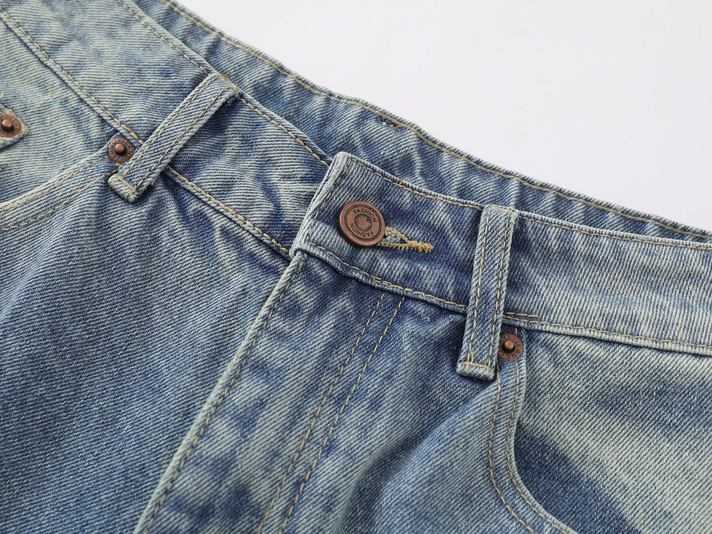 Multi-Pocket Cargo Denim Shorts Wide Leg High Waist Light Wash Vintage Streetwear Summer Casual Jean Shorts | Pocket Riot