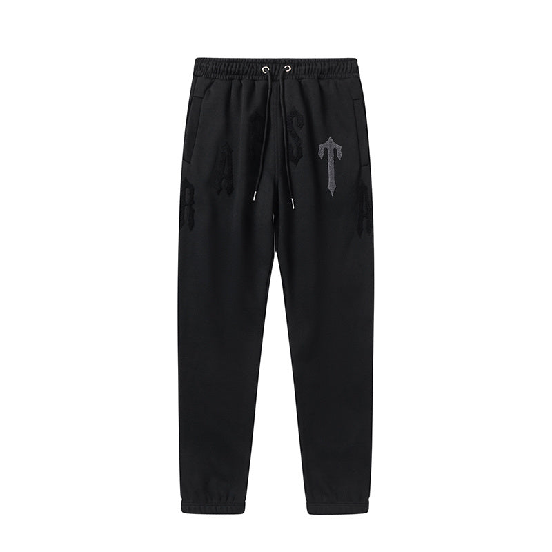 Trapstar black and gray graphic hoodie and joggers tracksuit set with applique lettering - view 6