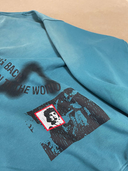 Streetwise Airbrush Crewneck - Petrol Blue
