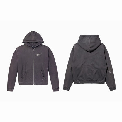 Logo-Print Cotton-Jersey Zip-Up Hoodie - Black