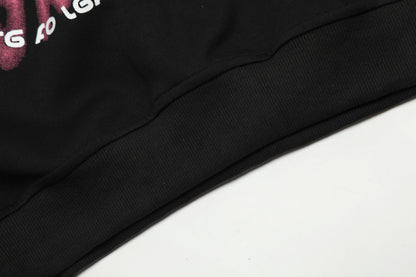 Women's Oversized Letter Print Hoodie Long Sleeve Pullover Streetwear Casual Fall Winter Sweatshirt