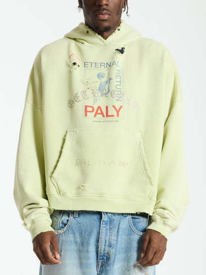 Paly Hollywood FW25 Hoodie Eternal Return Distressed Washed Heavyweight Cotton Oversized Pullover Streetwear Sweatshirt | Eternal Paly