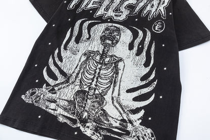 Oversized Short Sleeve Graphic Tee Dropped Shoulder Streetwear Summer Casual T-Shirt | Glow Stitch