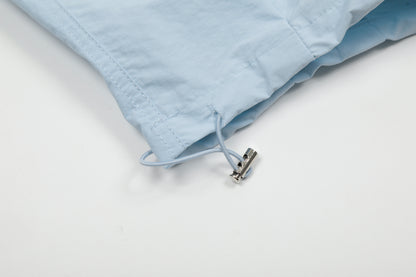 Women's Rvnteng Long-term Star Embroidery Waistband Cargo Balloon Wide Leg Pants Elastic Waist Y2K Streetwear Trousers