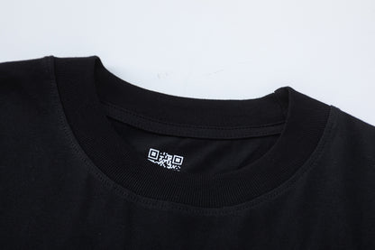 Black Graphic T-Shirt, Crew Neck Short Sleeve Basketball Print Tee