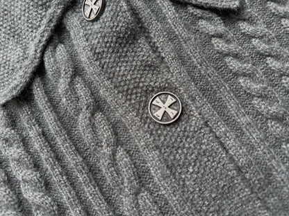 Collared Cropped Cardigan