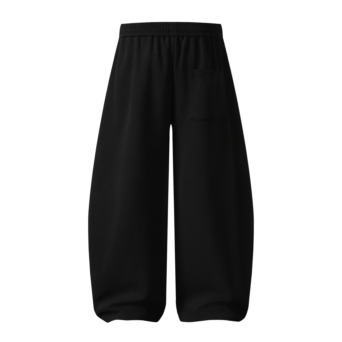 Button Drop Wide Leg Sweatpants - Gray Back