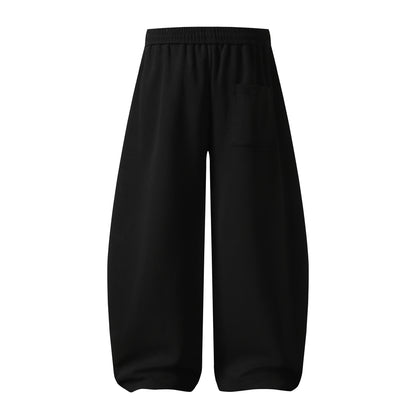 Colorful Button Badge Wide Leg Sweatpants Kawaii Charm Elastic Waist Baggy Fleece Pants Casual Streetwear Balloon Trousers | Button Drop