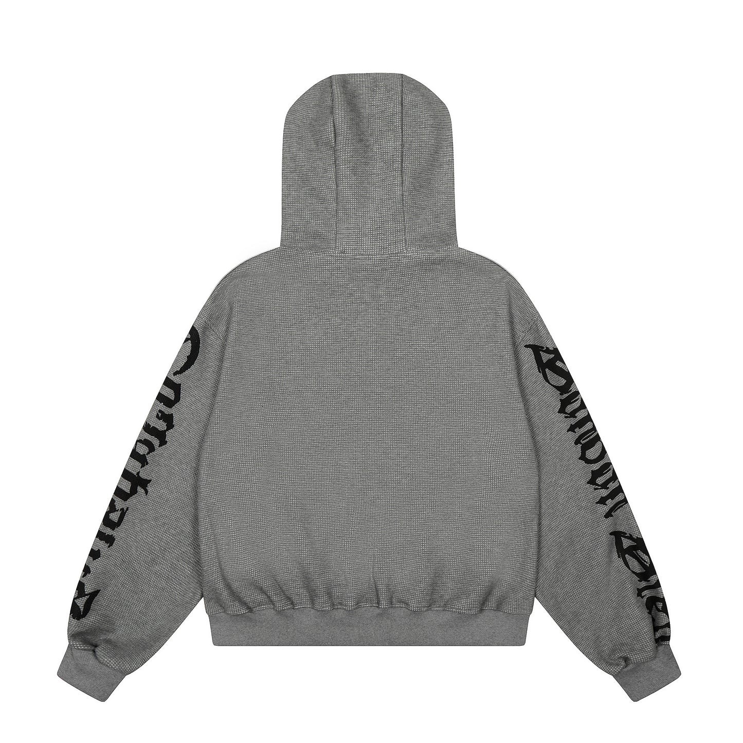Fleur Goth Gothic Zip Hoodie Gray Back