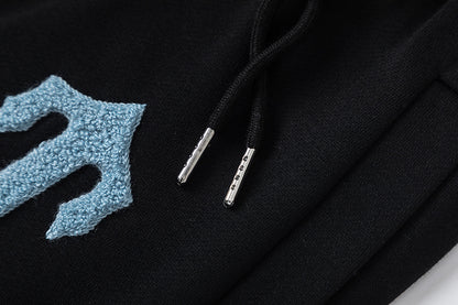 Trapstar Black Graphic Hoodie and Joggers Tracksuit Set, Two Piece Streetwear Outfit