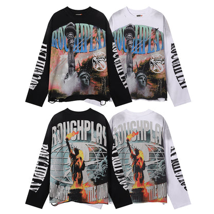 Roughplay Statue of Liberty Graphic Heavyweight Long-Sleeve Tee