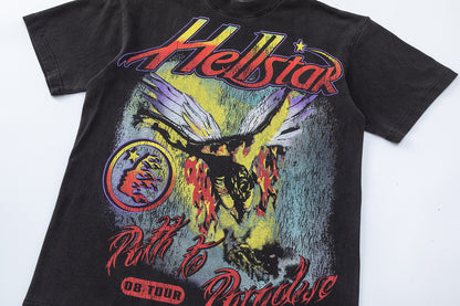 Graphic Print Tee Hellstar Oversized Streetwear Casual Summer Cotton T-Shirt | Void Star