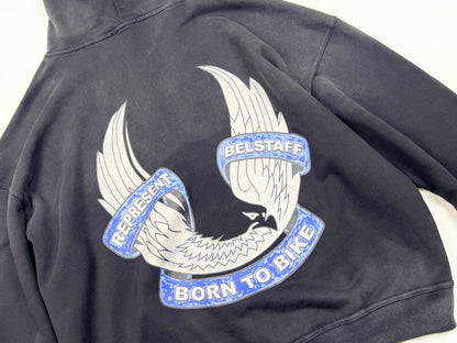 Represent X Belstaff Born To Bike Hoodie - Aged Black