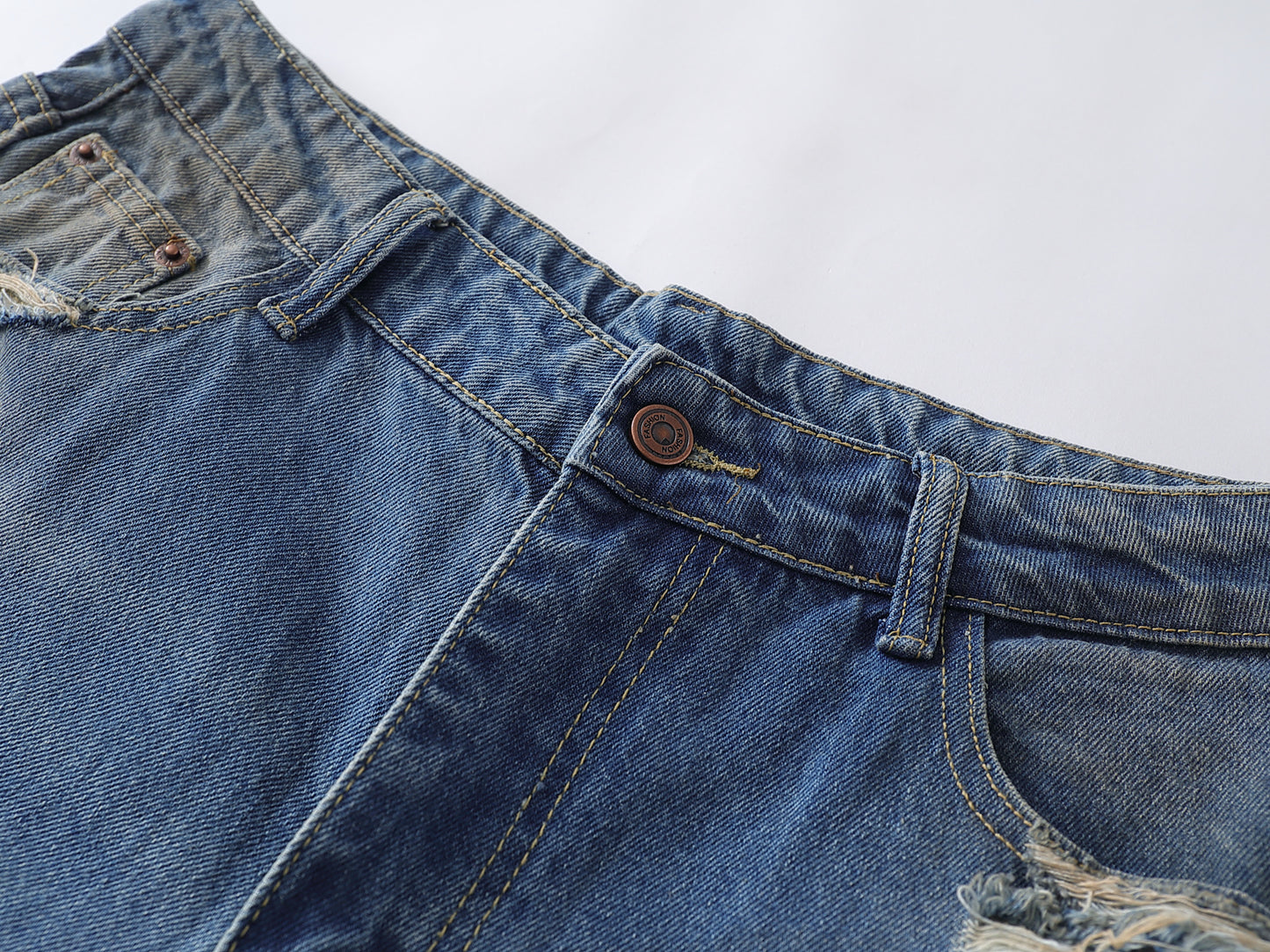 Distressed Patch Embroidered Wide Leg Jeans High Waist Light Wash Mud Dye Cross Stitch Streetwear Denim Trousers | Patch Cross